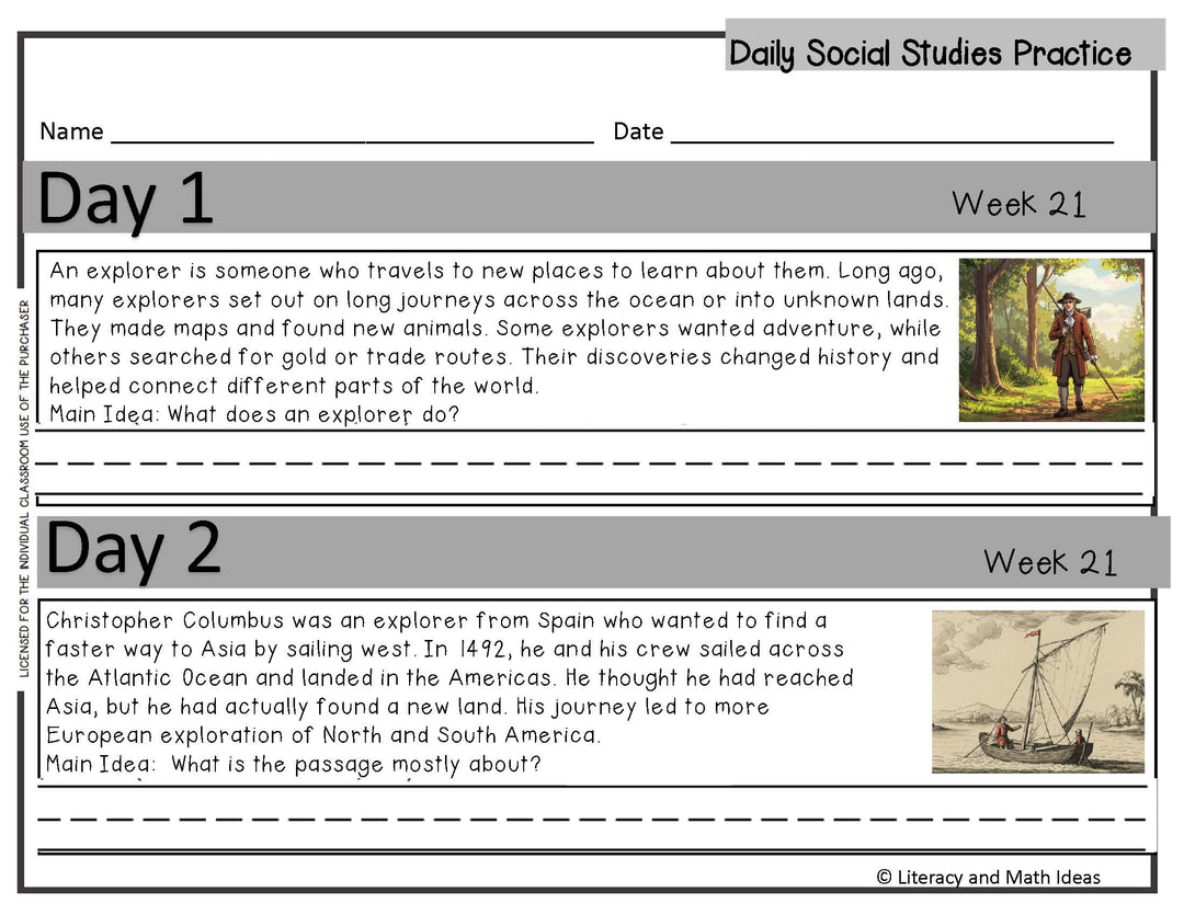 Daily Social Studies Grade 2 (Weeks 21-24)