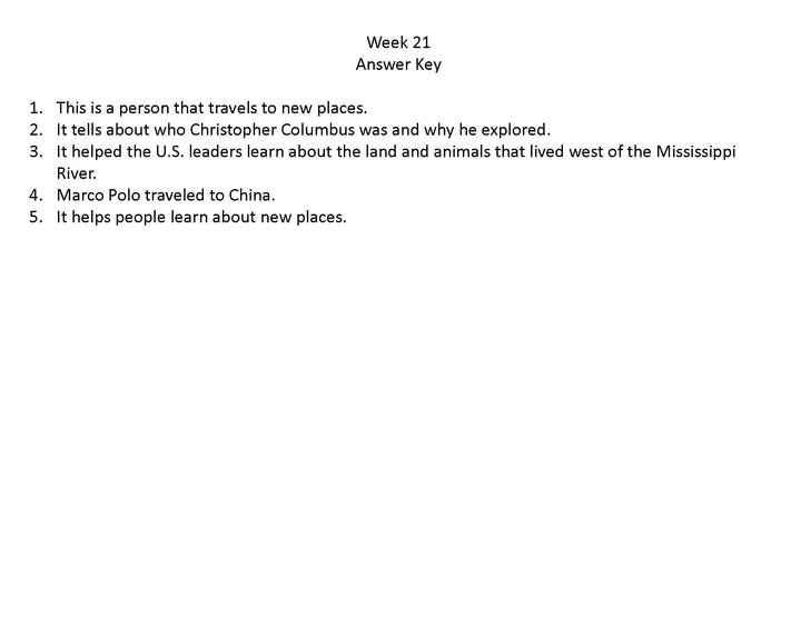 Daily Social Studies Grade 2 (Weeks 21-24)