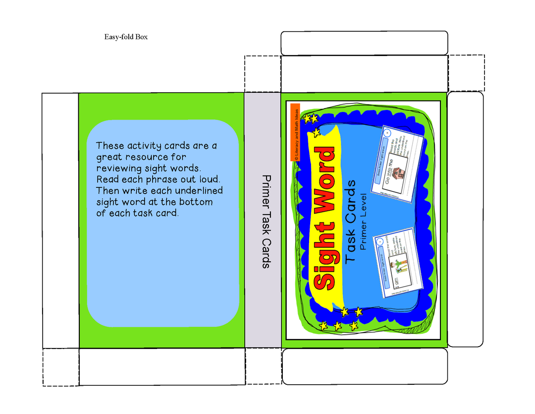 Sight Word Task Cards (Primer Level)