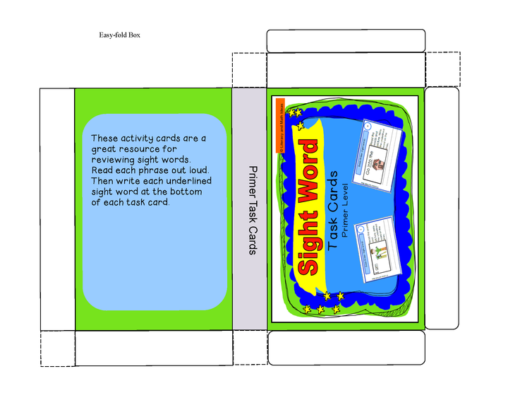 Sight Word Task Cards (Primer Level)