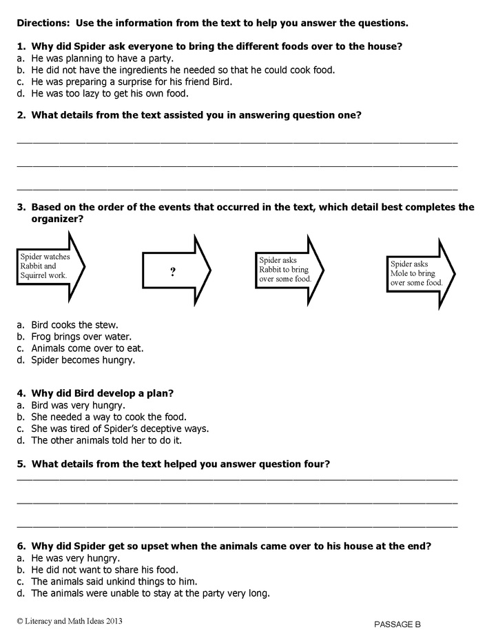 Common Core Grade 5: Inference (Literature) RL.1 Practice