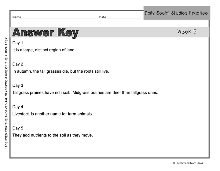 Daily Social Studies (Grade 2 October Weeks 5-8)