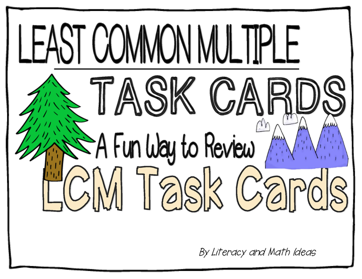 Least Common Multiple (LCM) Task Cards