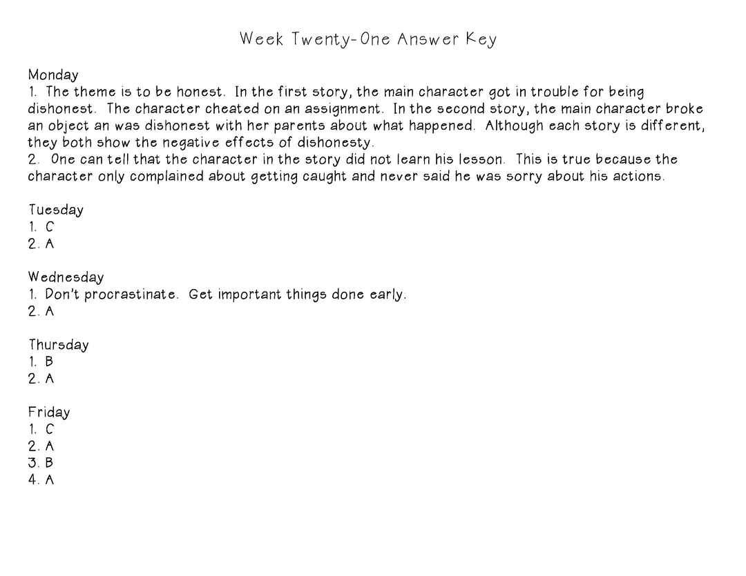 Grade 3 Daily Common Core Reading Practice Weeks 21-40