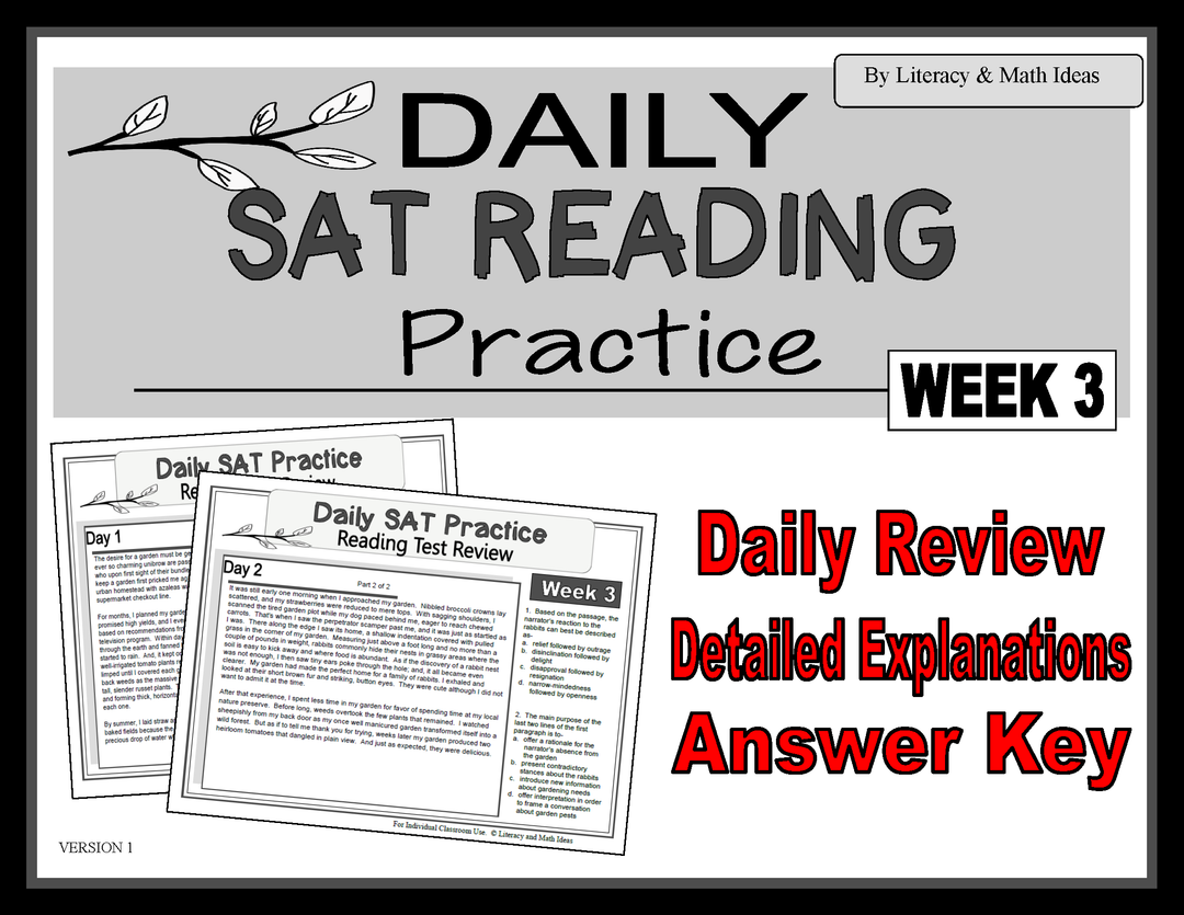 Daily SAT Reading Practice Week 3