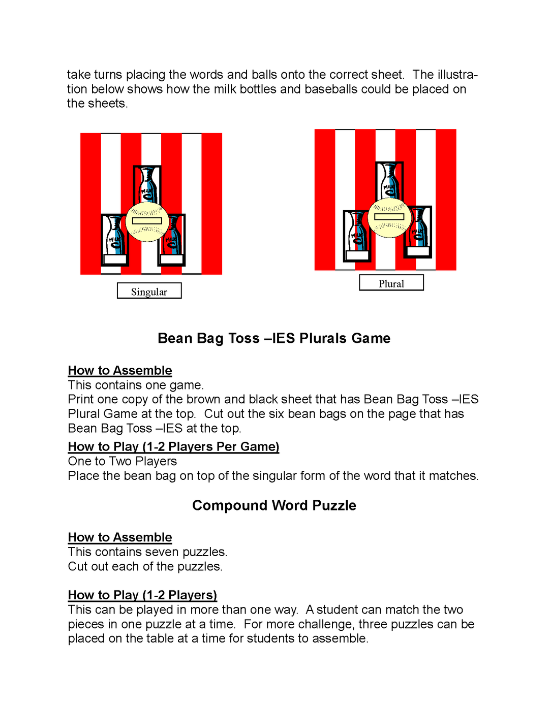 Carnival Contractions And Compound Words