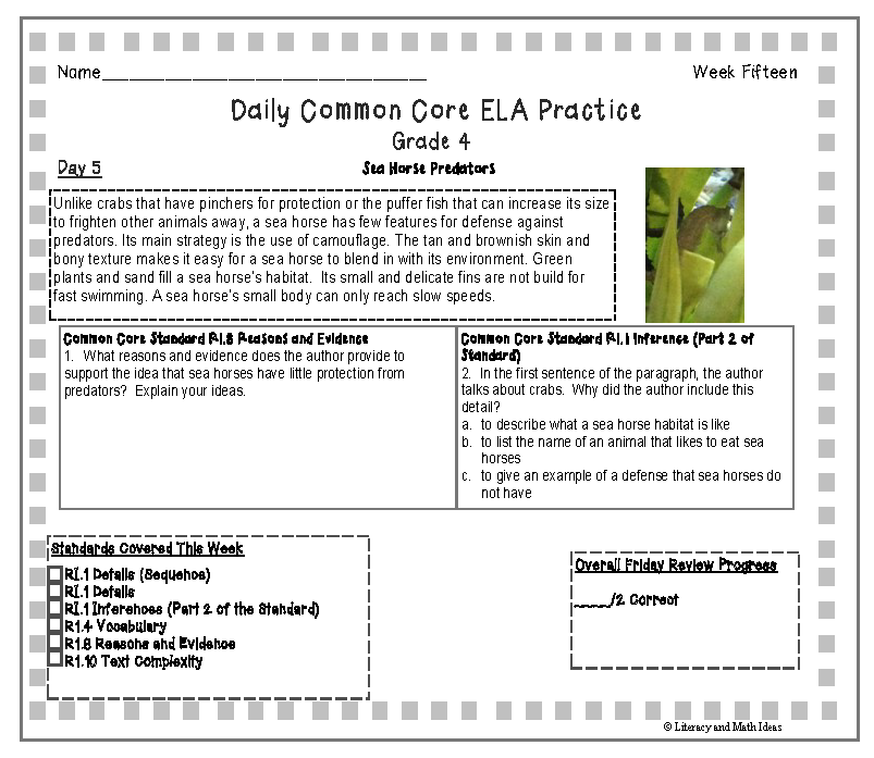 Common Core Grade 4 Starter Kit