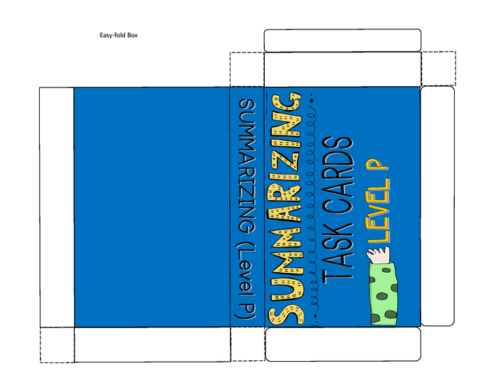 Summarizing Task Cards For Each Guided Reading Level (Levels N, O, P)