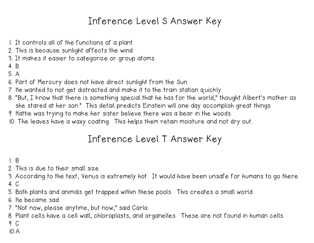 Inference Task Cards Lexile/Guided Reading Levels 775-886 (Levels S,T,U)