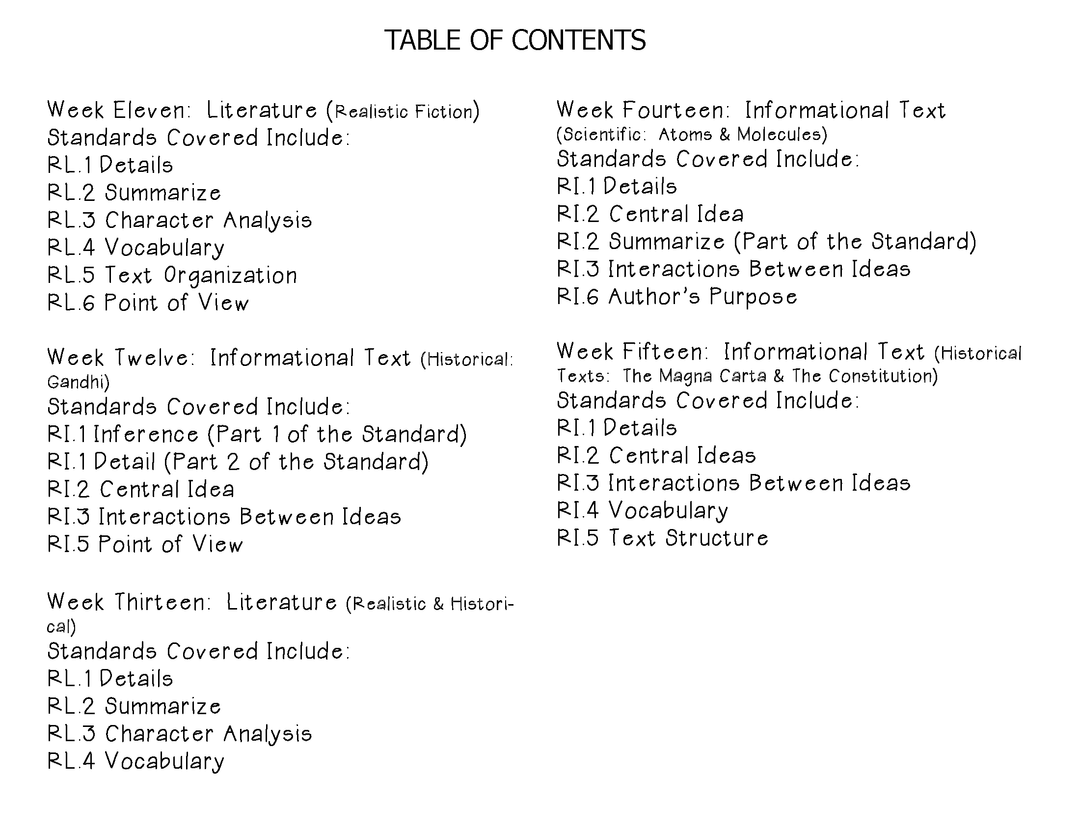 Grades 7-8 Daily Common Core Reading Practice Weeks 11-20