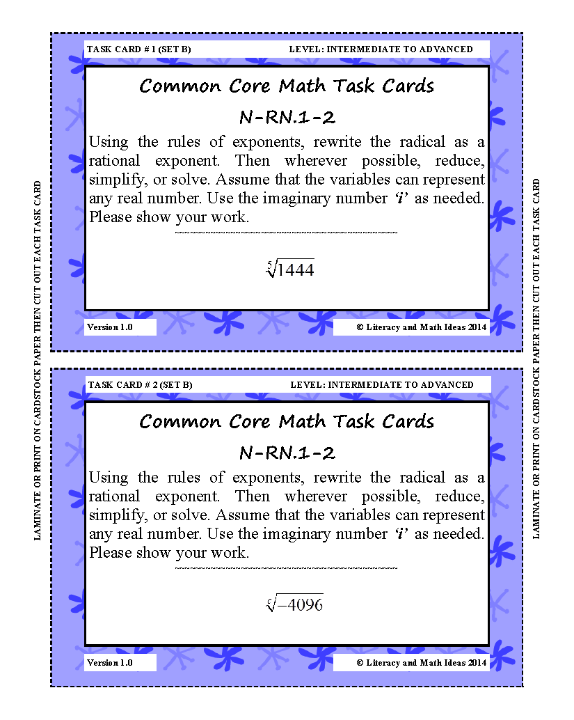 72 Radicals Task Cards (Set 2)