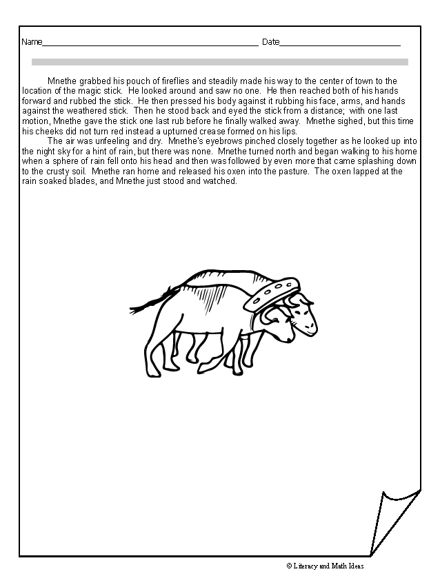 Grade 6 Common Core Assessments: Theme RL.6.2