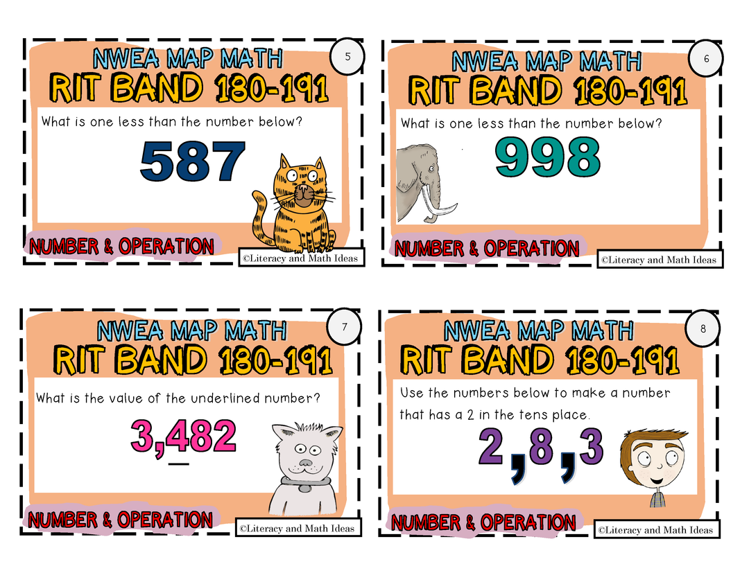 NWEA MAP Math Number and Operation (RIT Band 181-190) Practice