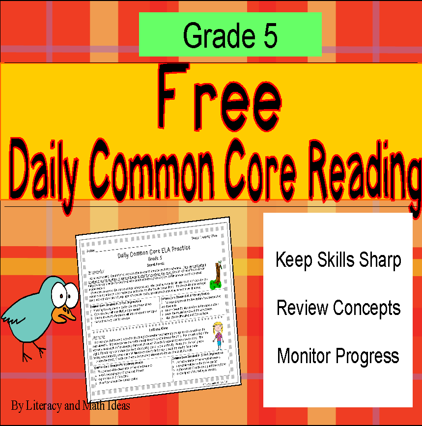 **Free Daily Common Core Reading**Grade 5