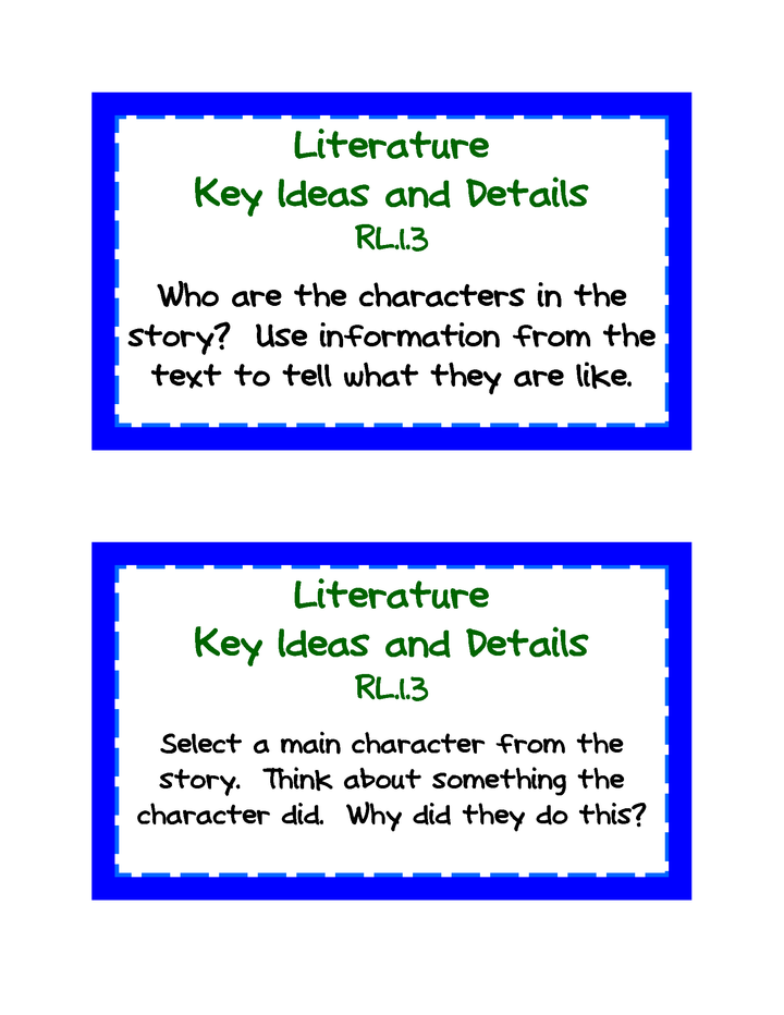 Common Core Standards Task Cards: Grade 1
