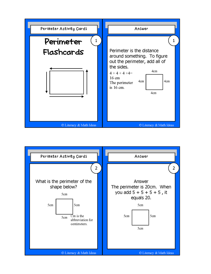 Perimeter Activity Cards