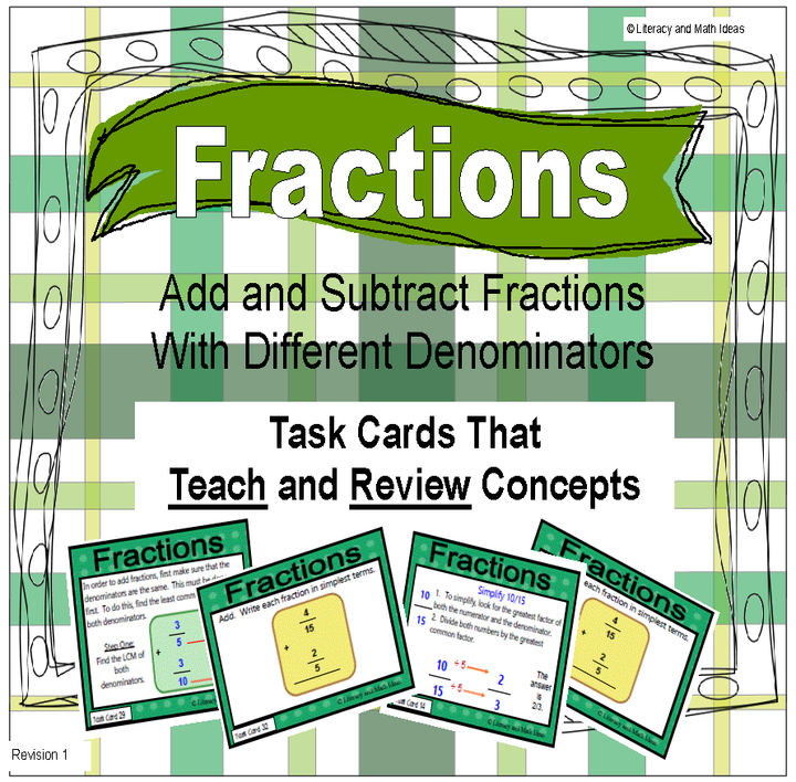 Add and Subtract Fractions With Different Denominators