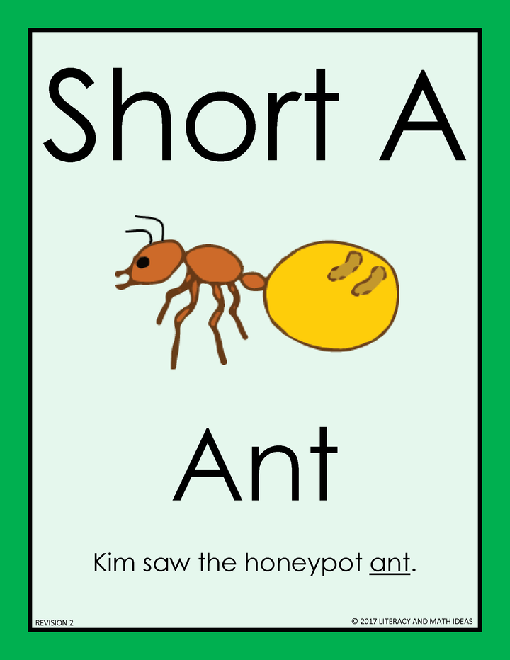 Colorful Vowel Sounds Charts