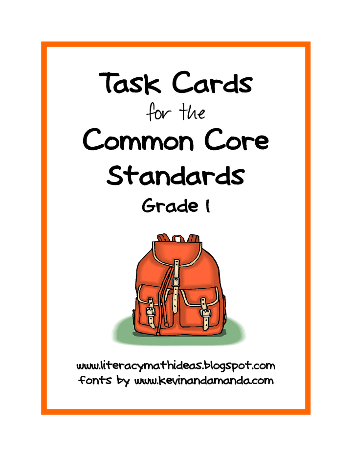 Common Core Standards Task Cards: Grade 1