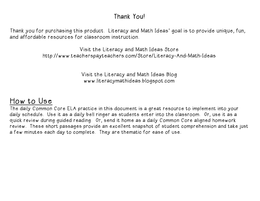 Daily Common Core Reading Grade 5 and Grade 6 Combined