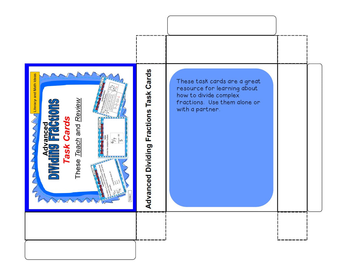 368 Advanced Division of Fractions Task Cards