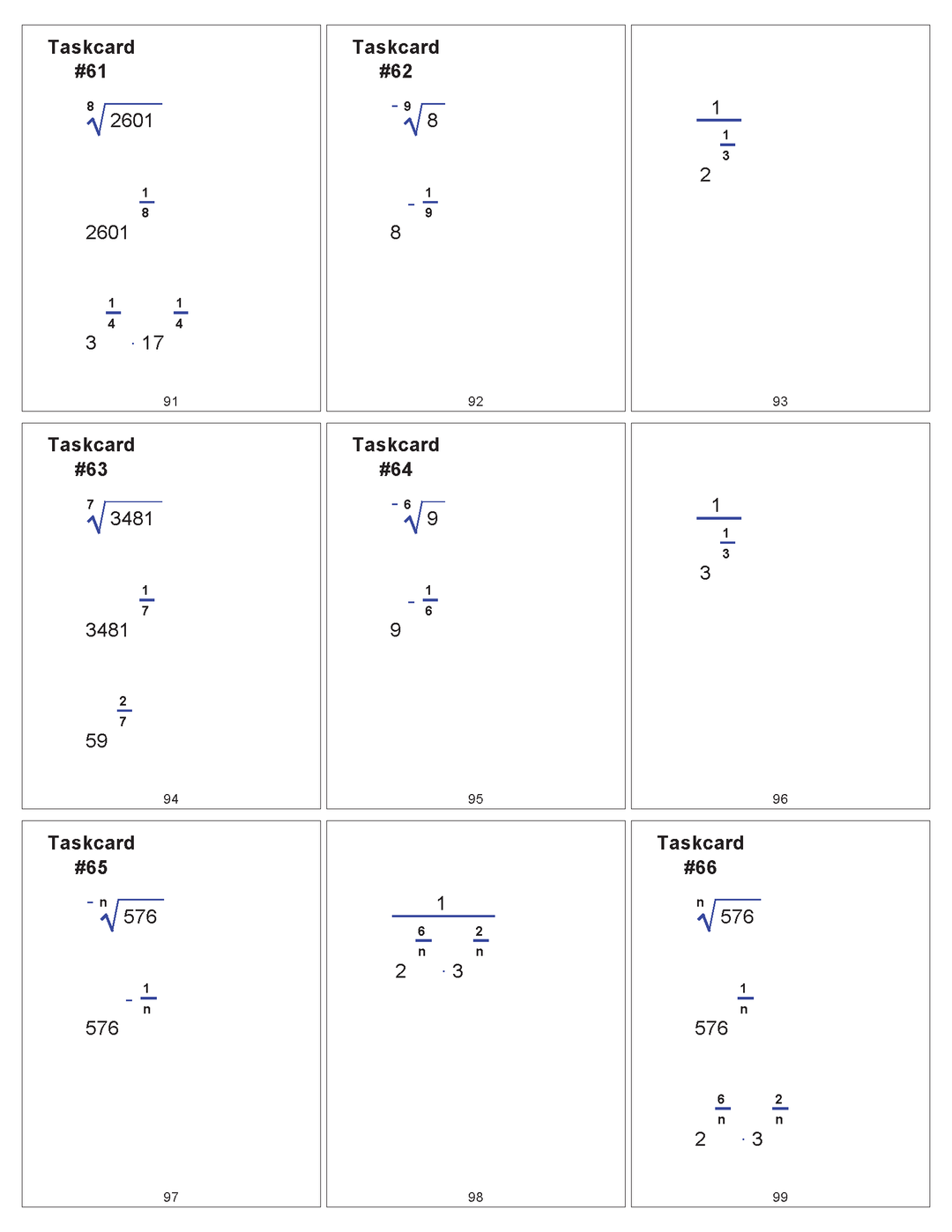 72 Radicals Task Cards (Set 1)