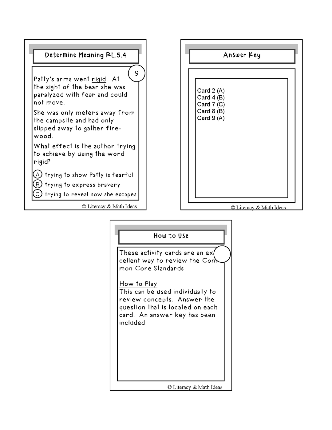 Common Core Task Cards: Grade 5