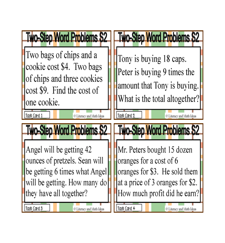 Set 2 (Multiplication and Division) Two-Step Word Problems