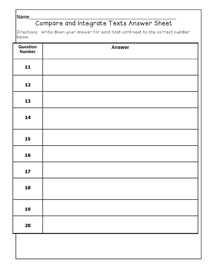 Common Core ELA Rubrics: Grade 5