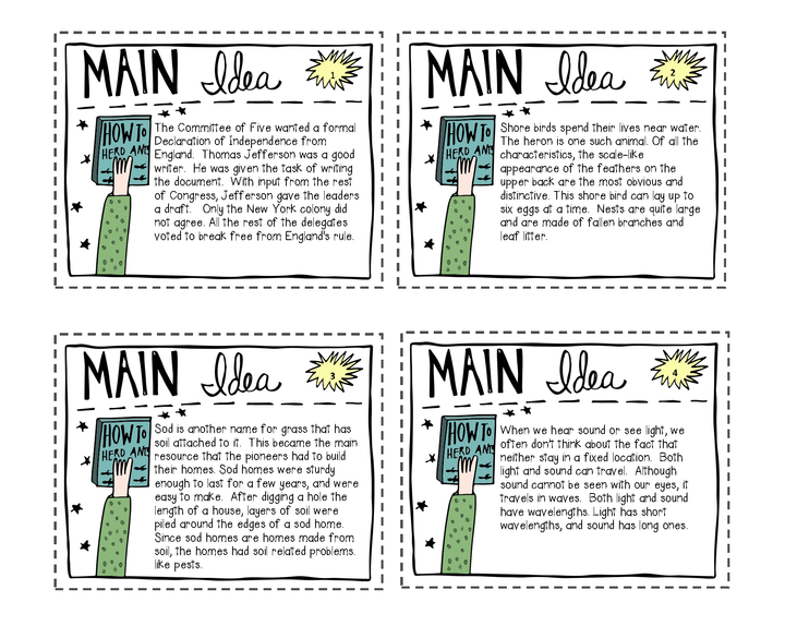 Roll a Main Idea Game (A Fun Way to Review Main Idea)