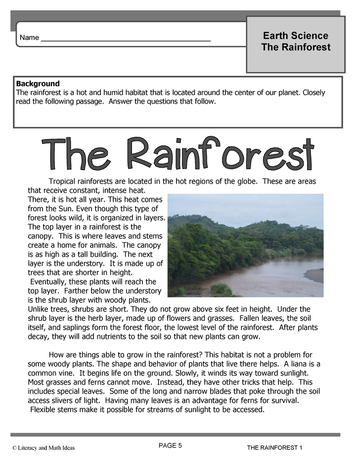 Earth Science Passages Differentiated (Lexiles 625-875)