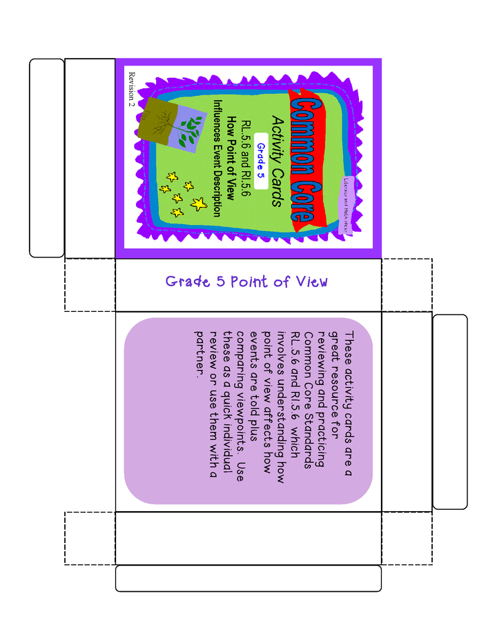 Point of View Grade 5 Common Core RL.5.6 and RI.5.6