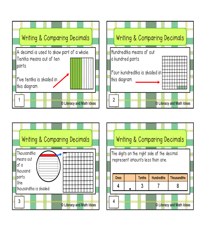 Writing and Comparing Decimals