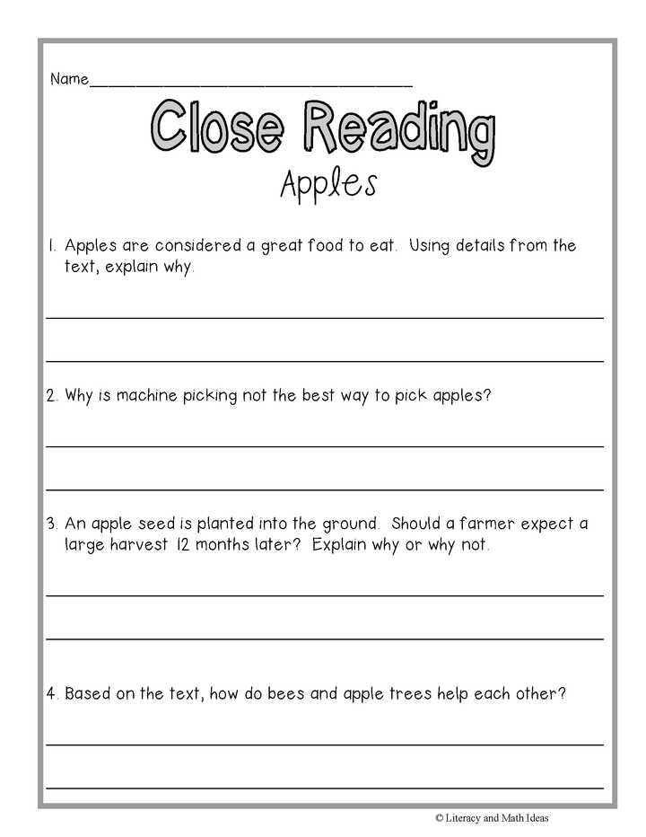 Autumn Close Reading Passages
