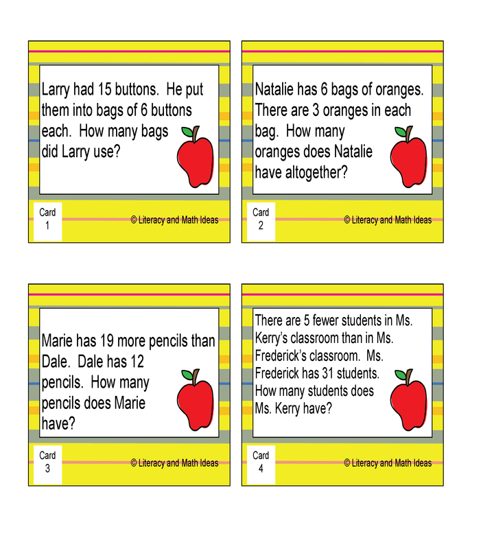 Guided Math: Sorting Word Problems (Great For Beginners and Intervention)