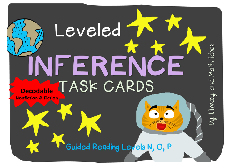 Inference Task Cards (Levels N,O,P) + Bonus Inference Video Game
