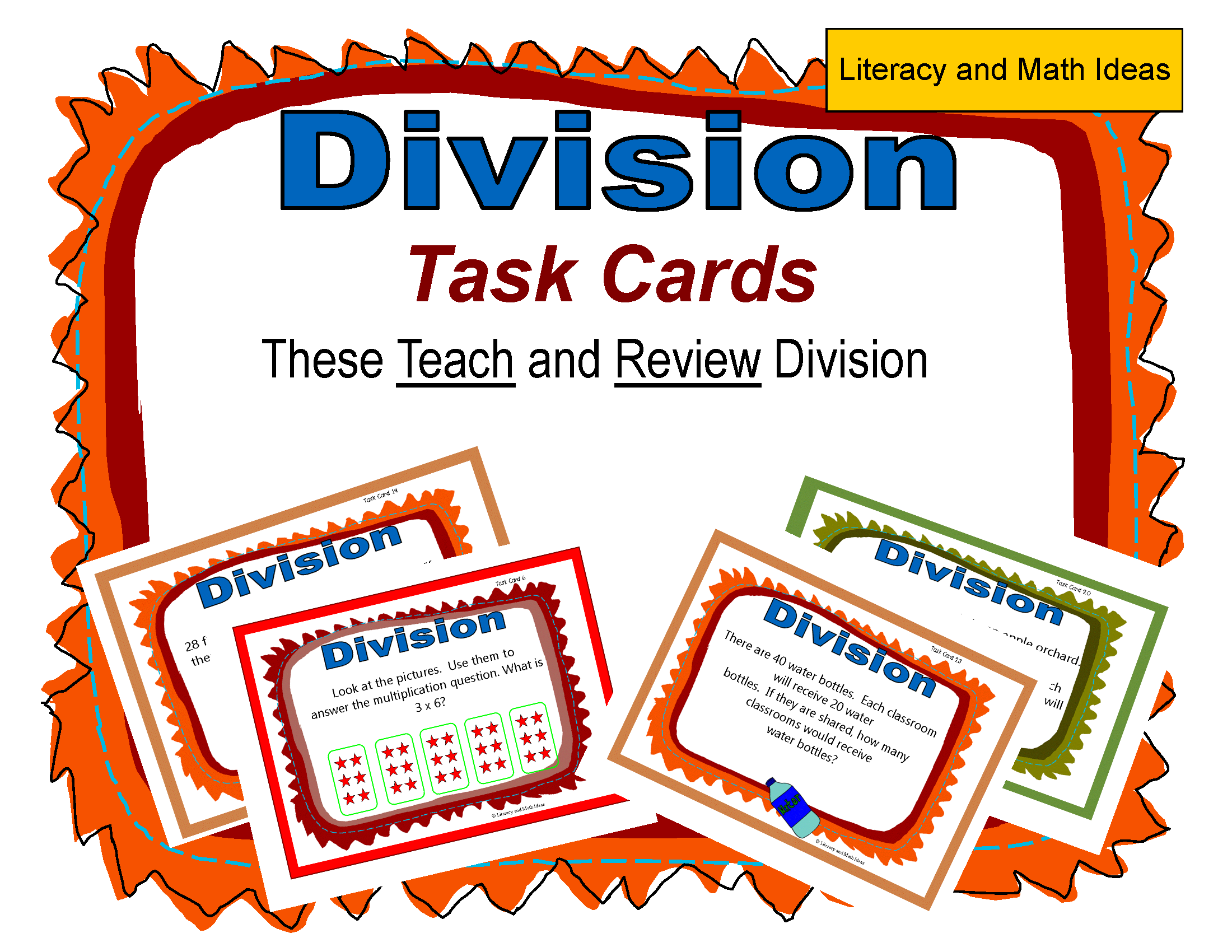 Division Task Cards – Literacy and Math Ideas