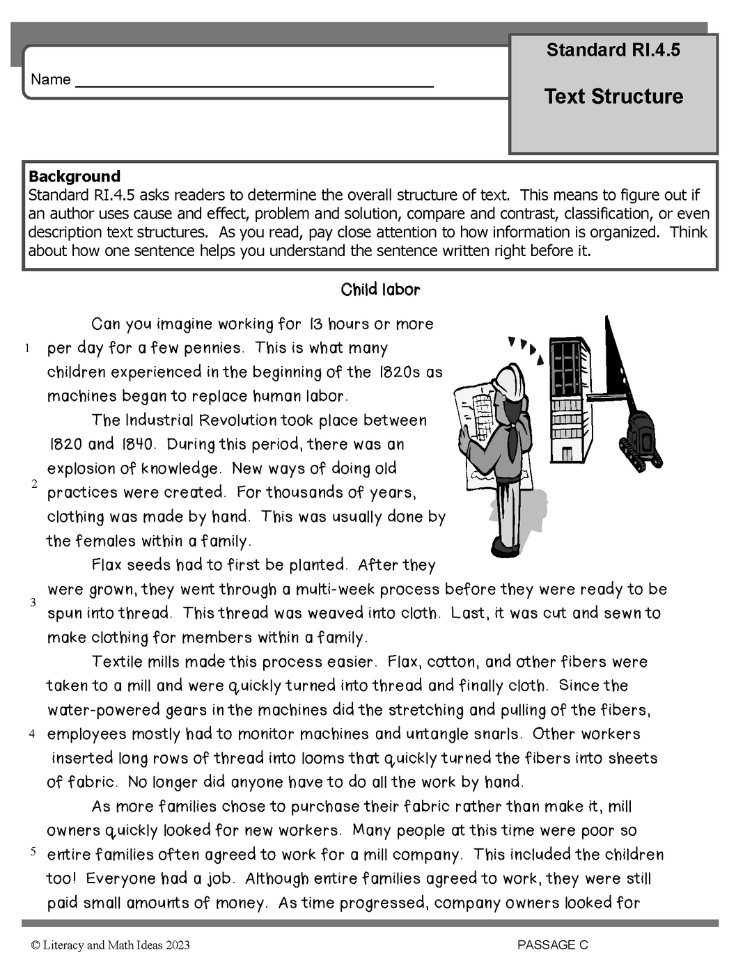 Common Core Grade 4: Text Structure RI.4.5 Practice