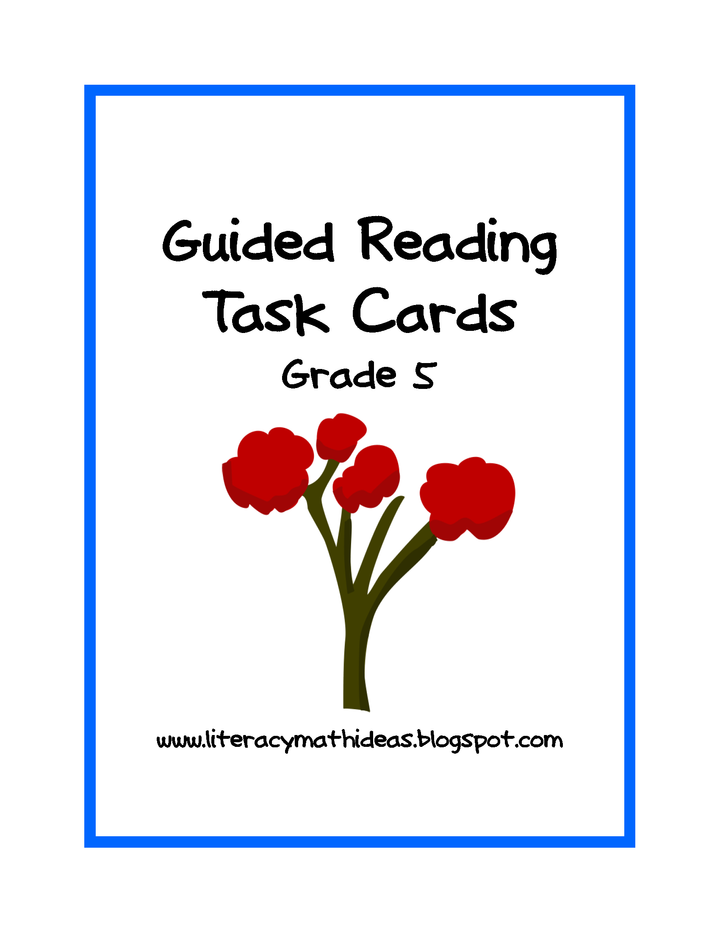Guided Reading Task Cards: Grade 5