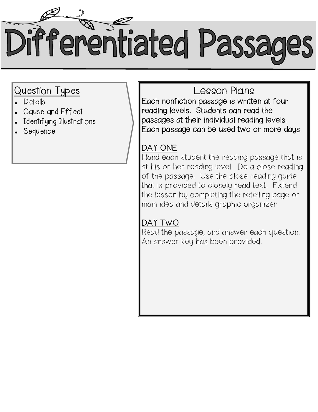 60 Differentiated Nonfiction Passages (4 Levels Per Topic)