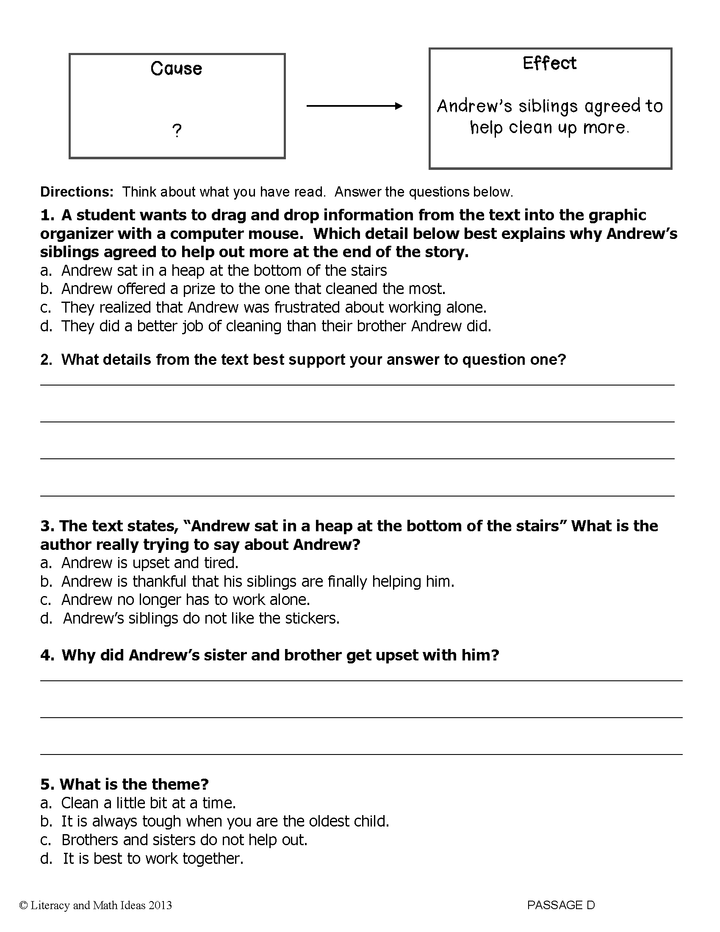 Common Core Grade 5: Theme, Plot, & Summarizing RL.2 Practice