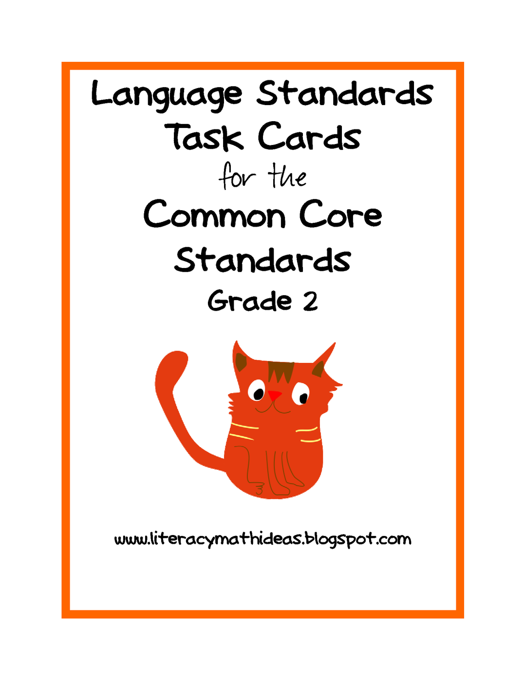 Common Core Language Arts Standards Task Cards: Grade 2