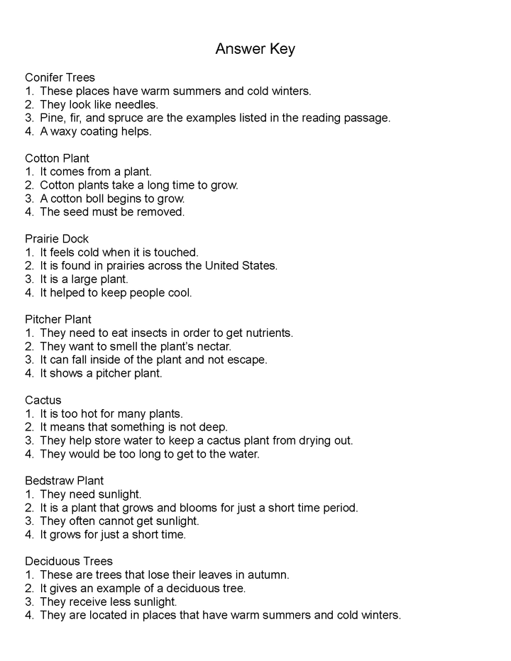 (Plants) Leveled Passages Guided Reading Levels L,M, N (Lexiles 450-560)