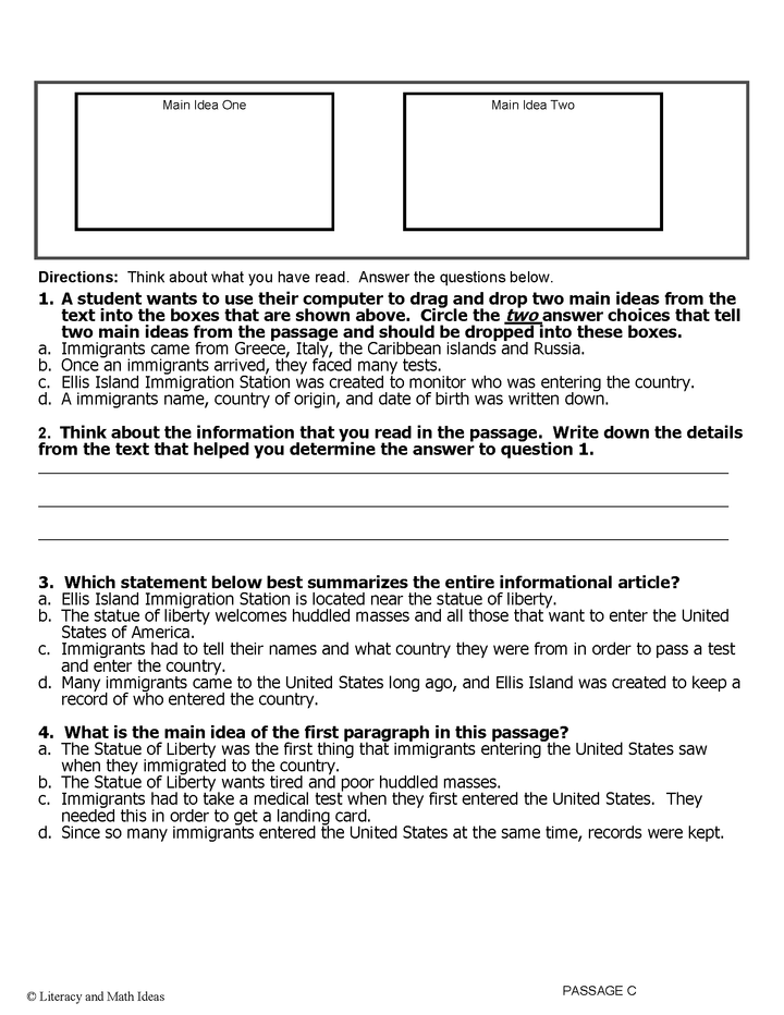 Reading Comprehension: Main Idea