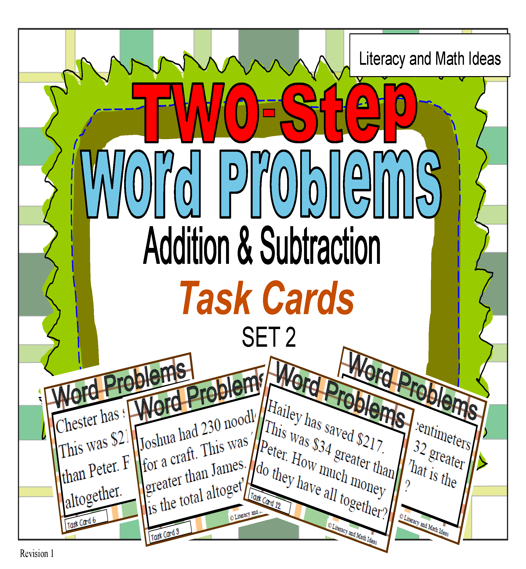 (Set 2) Two-Step Word Problems (Addition and Subtraction) – Literacy ...