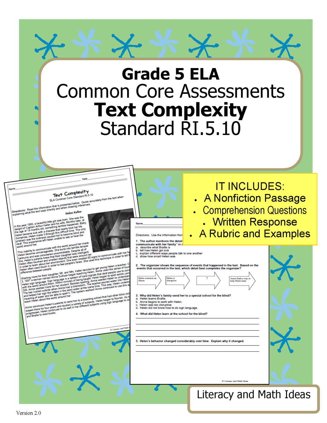 Grade 5 Common Core Assessments: Text Complexity RI.5.10