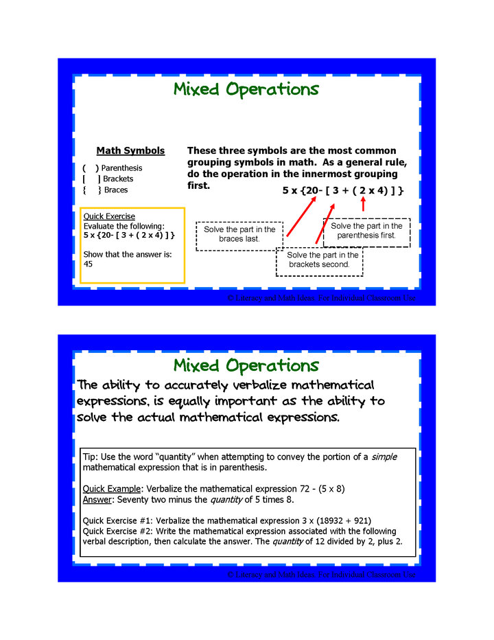Numeracy Year 6 Maths Practice