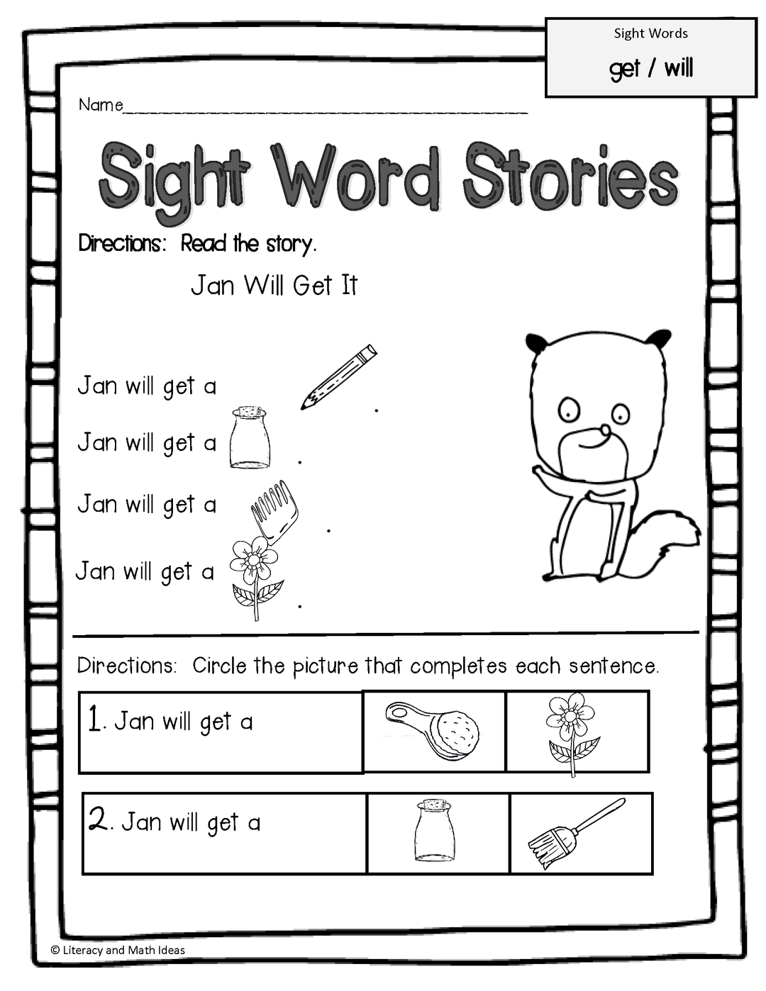 Sight Word Stories