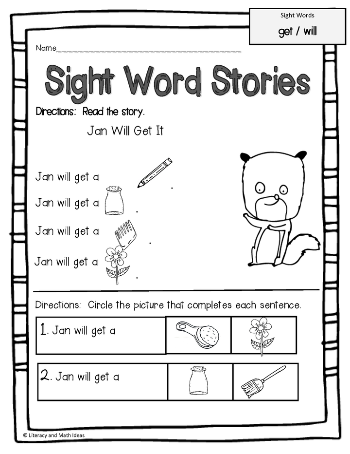 Sight Word Stories