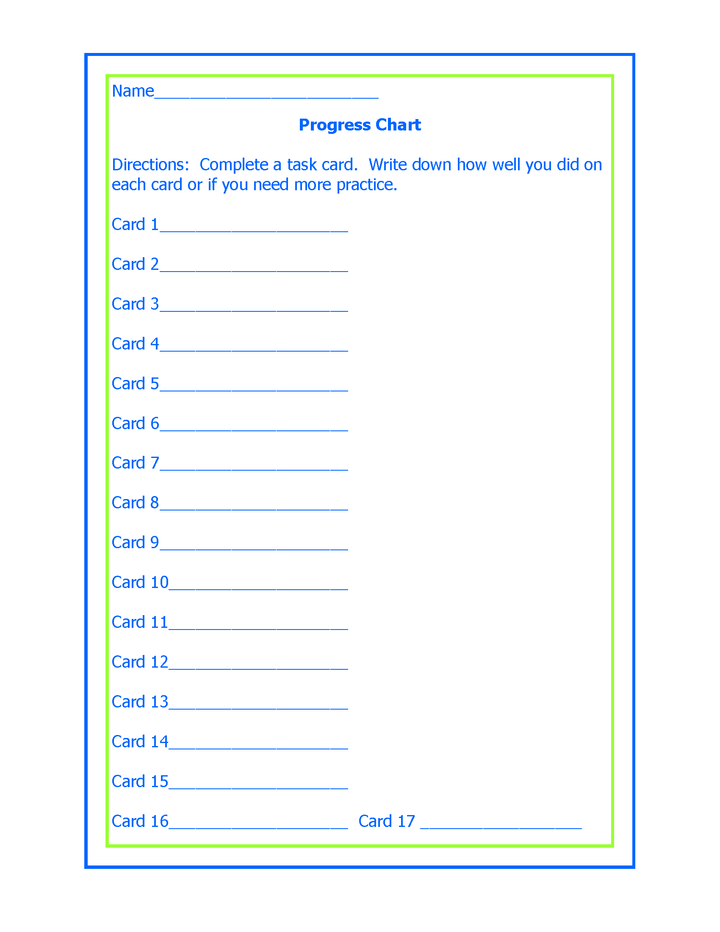 Perimeter Activity Cards